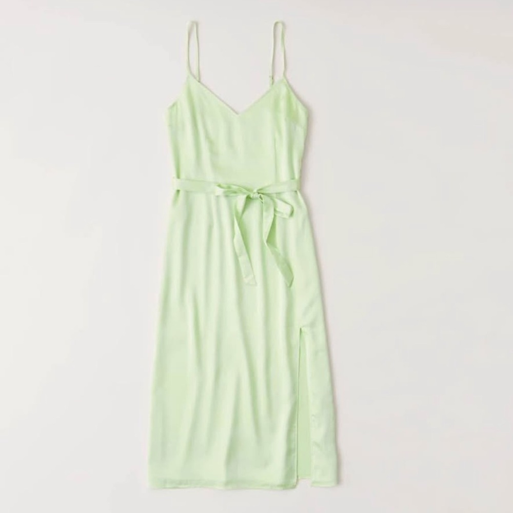 Abercrombie & Fitch Light Green Midi Dress